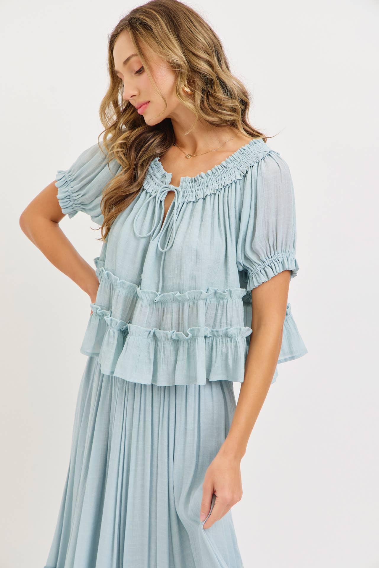 Misty Blue Blouse