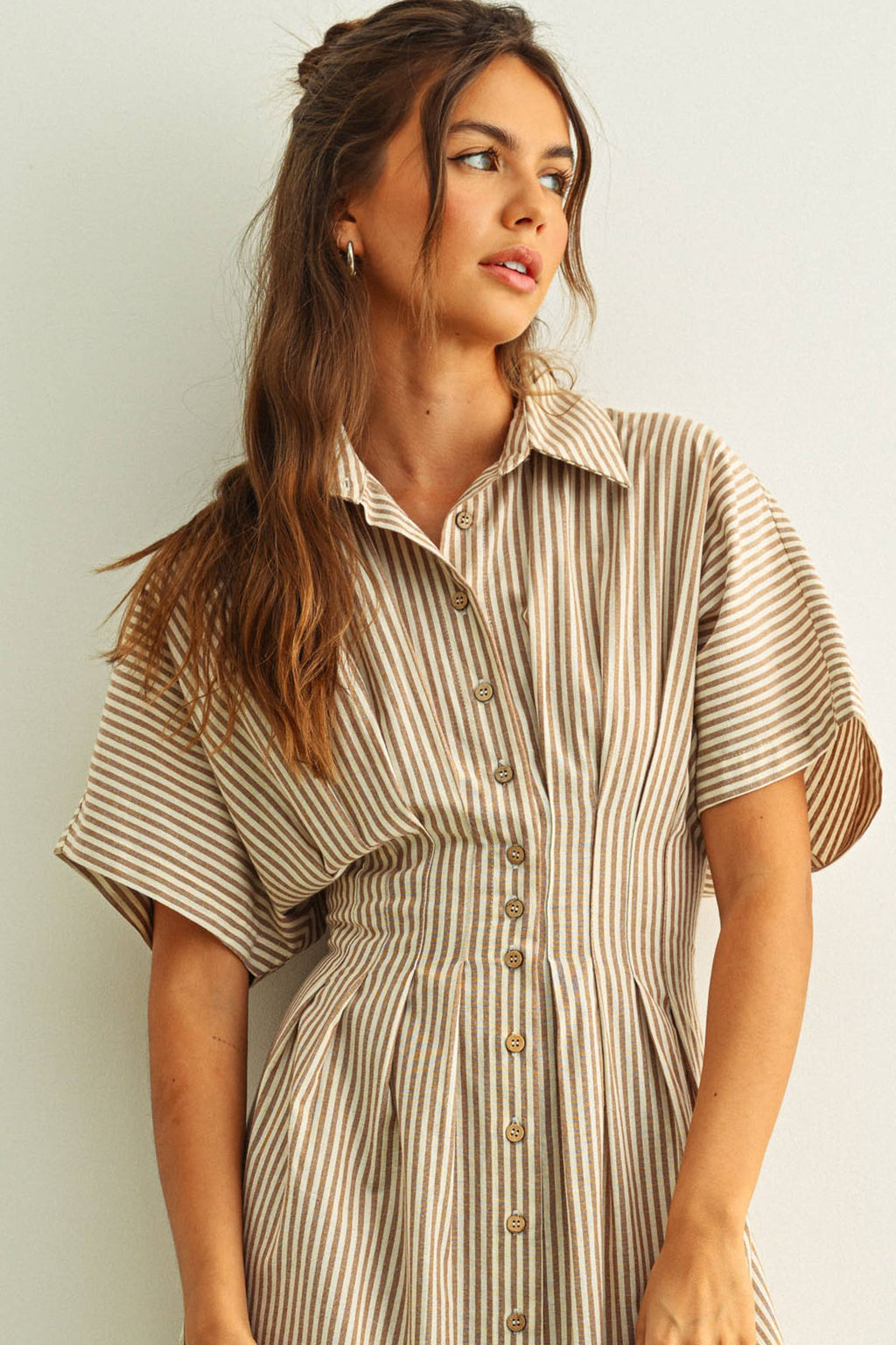 Striped Button Down Dress
