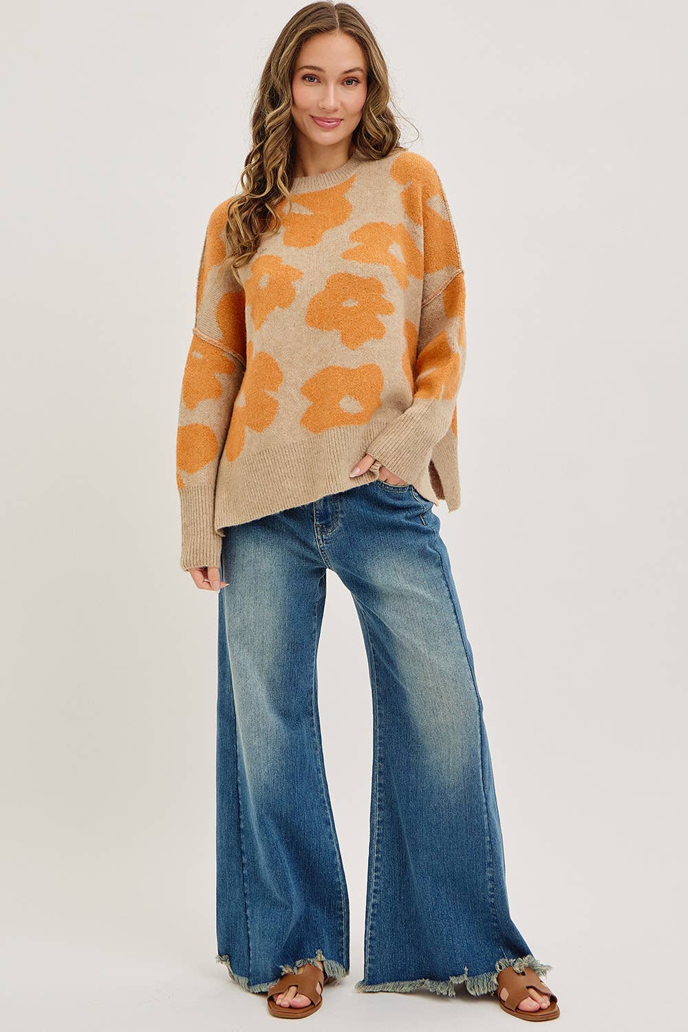 Mid-Rise Wide-Leg Denim Jeans
