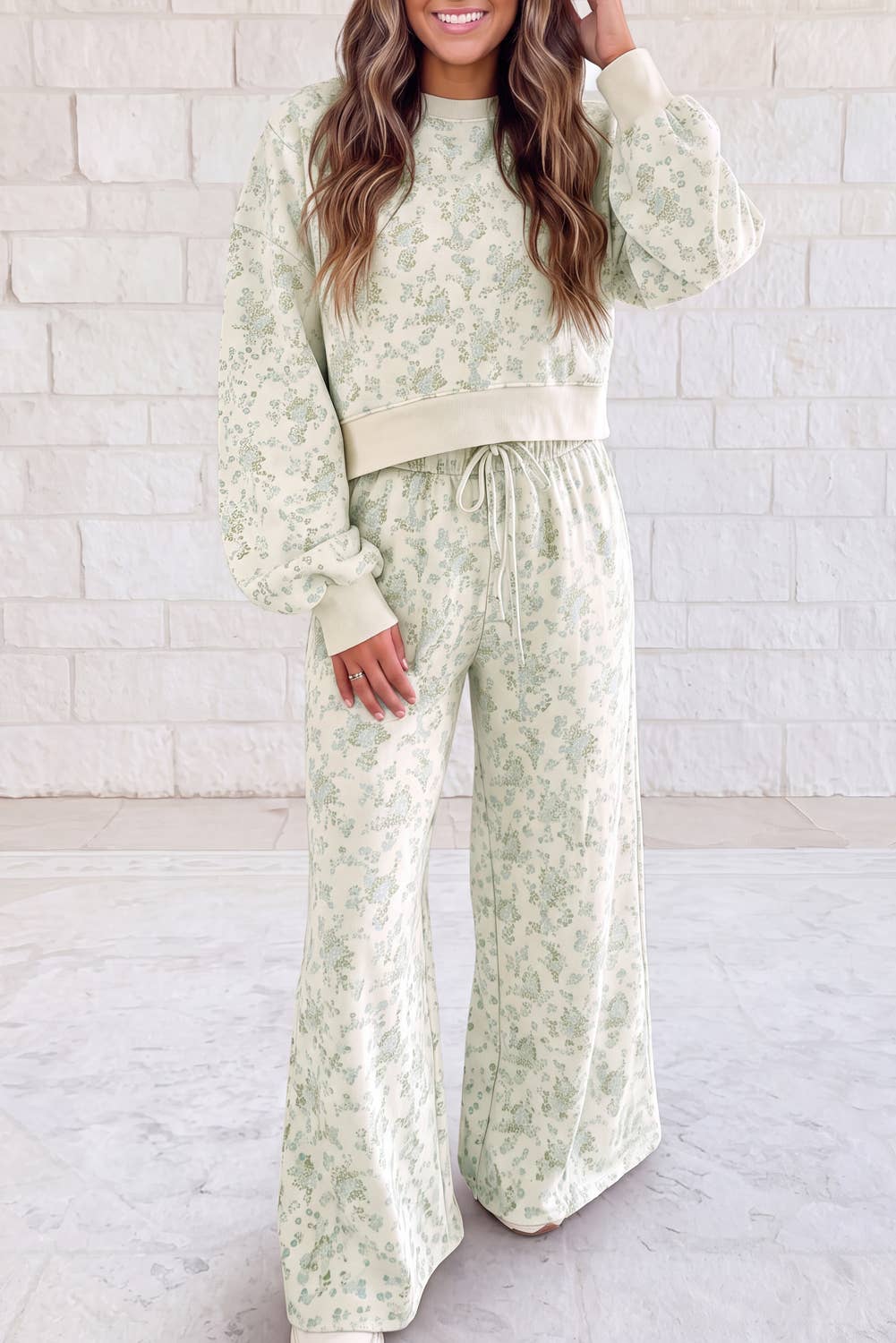 Floral Print Sweat Set