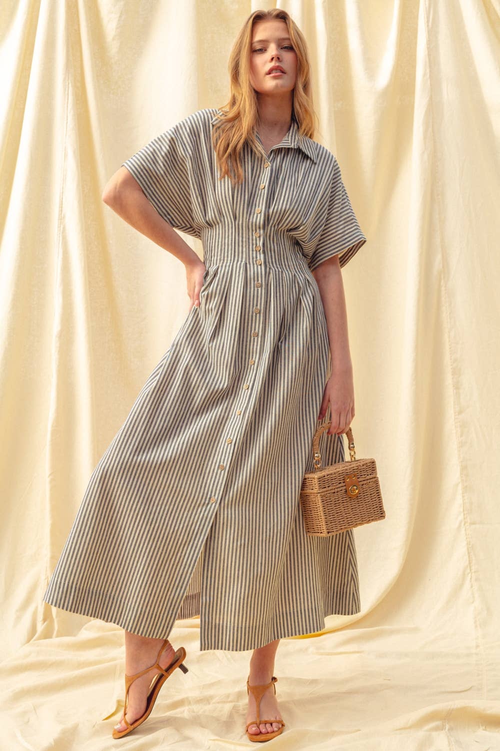 Striped Button Down Dress