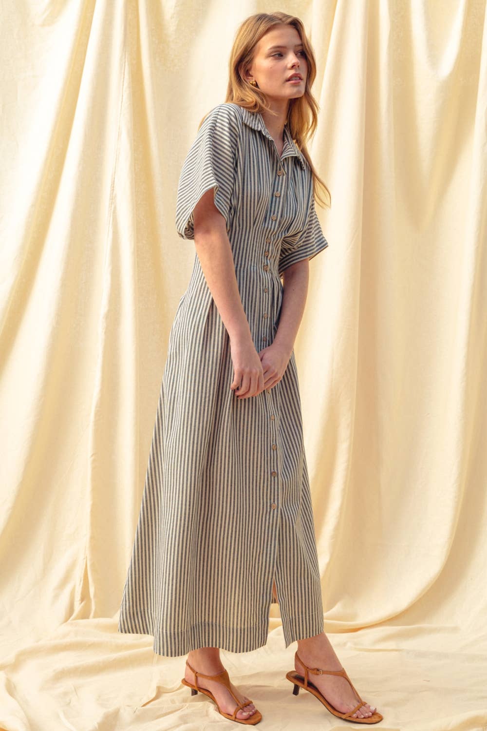 Striped Button Down Dress