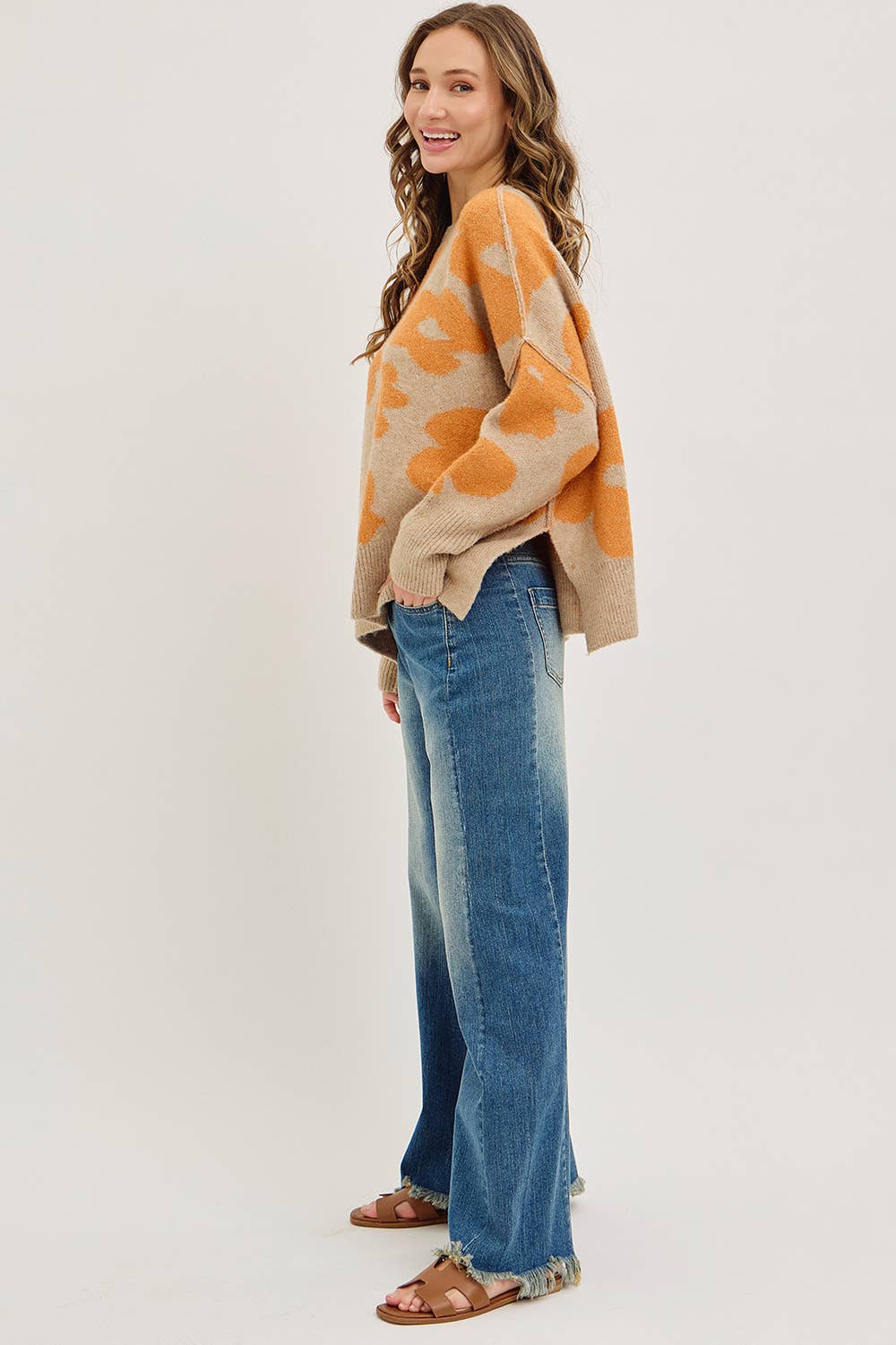 Mid-Rise Wide-Leg Denim Jeans