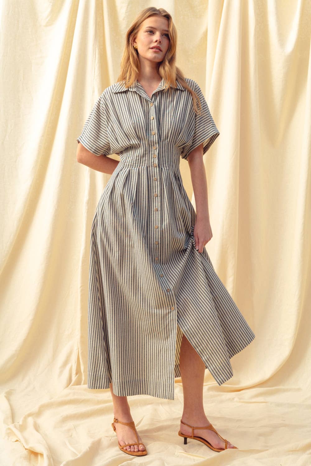 Striped Button Down Dress