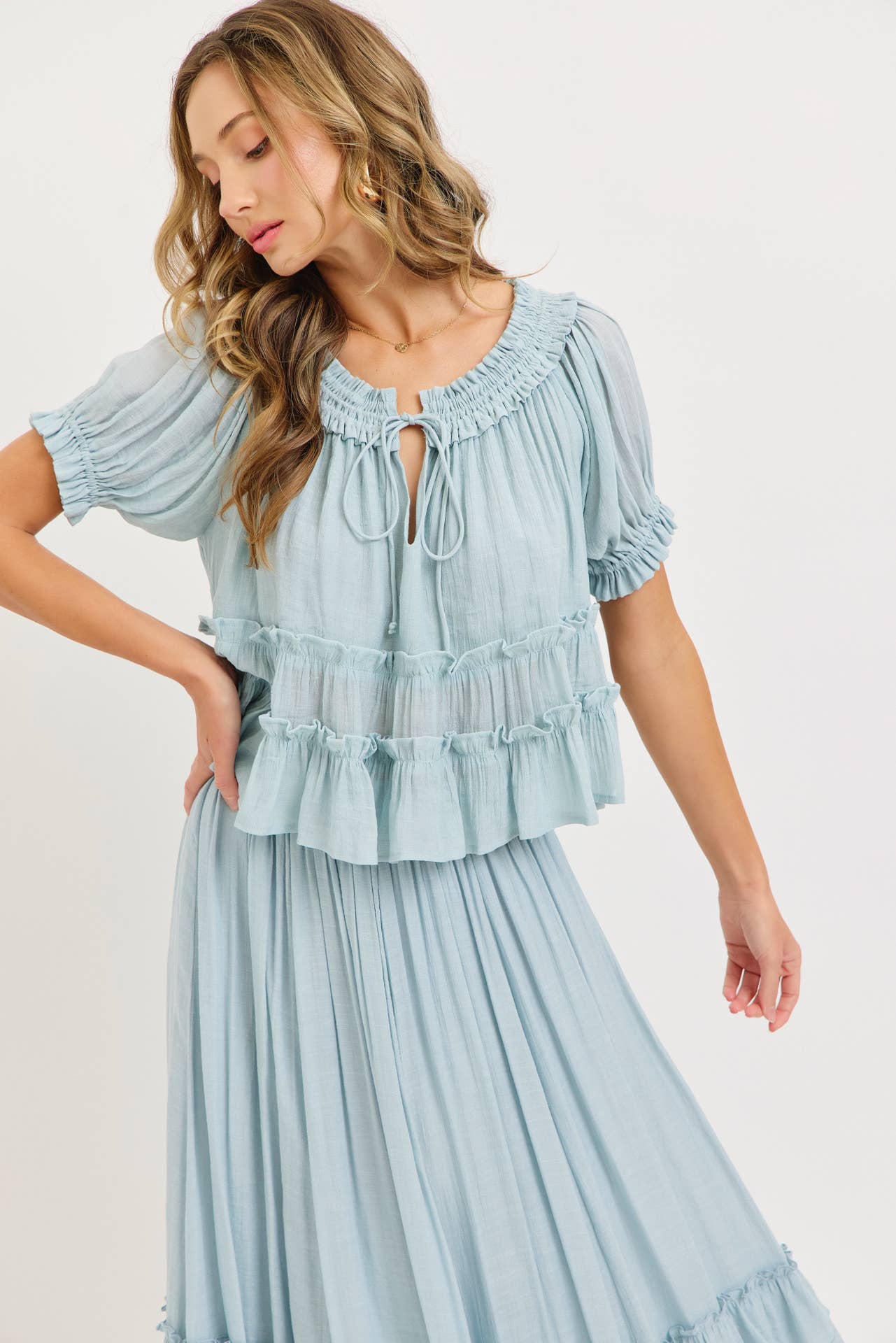 Misty Blue Blouse