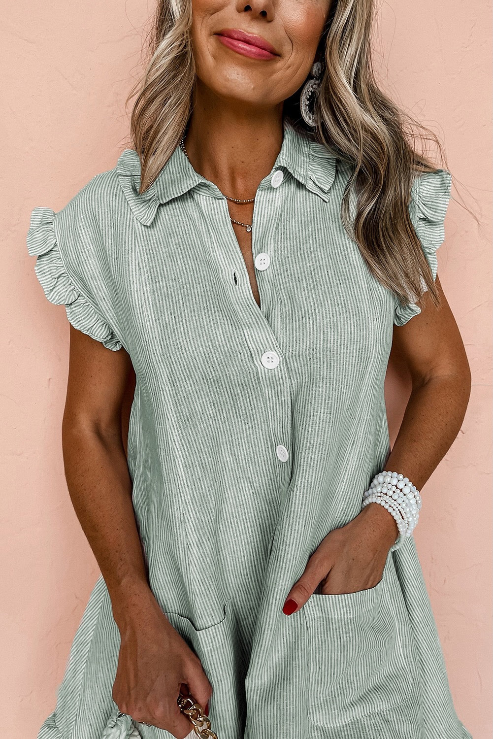 Green Stripe Dress