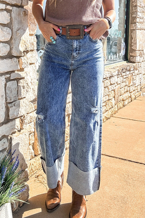 Distressed Denim Jeans