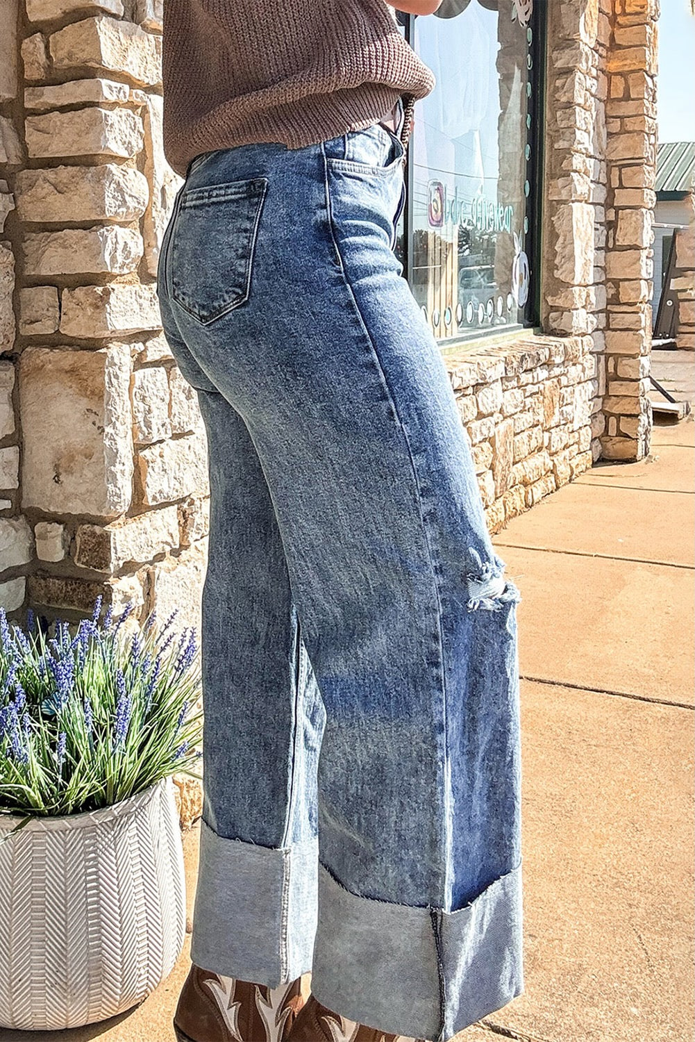 Distressed Denim Jeans