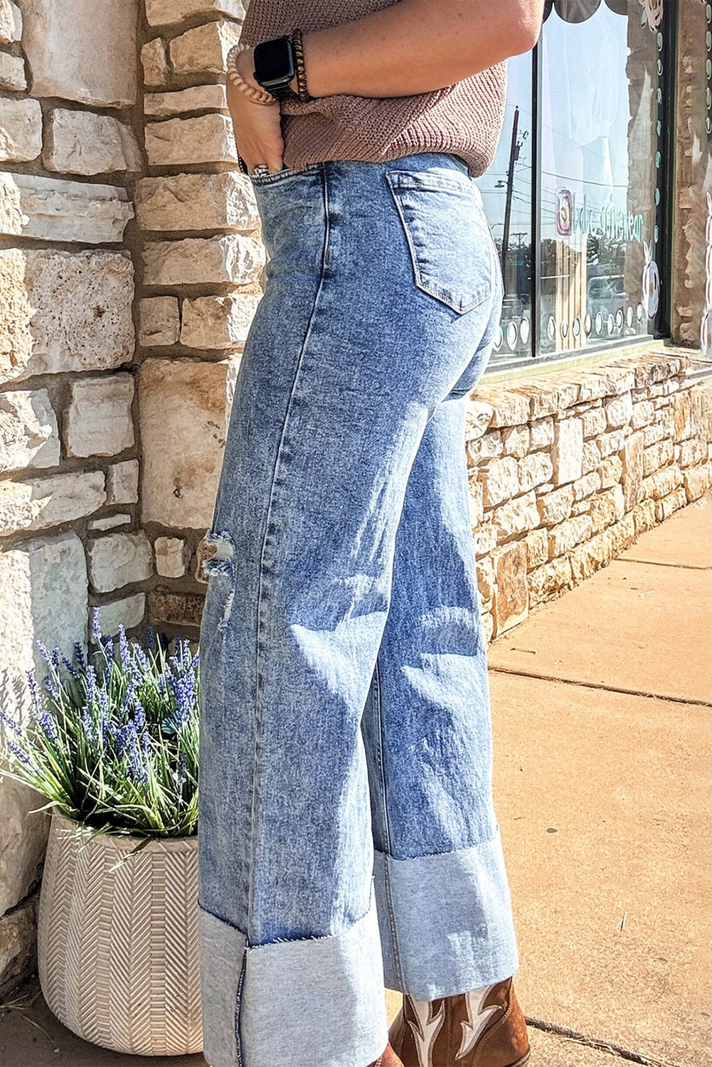 Distressed Denim Jeans