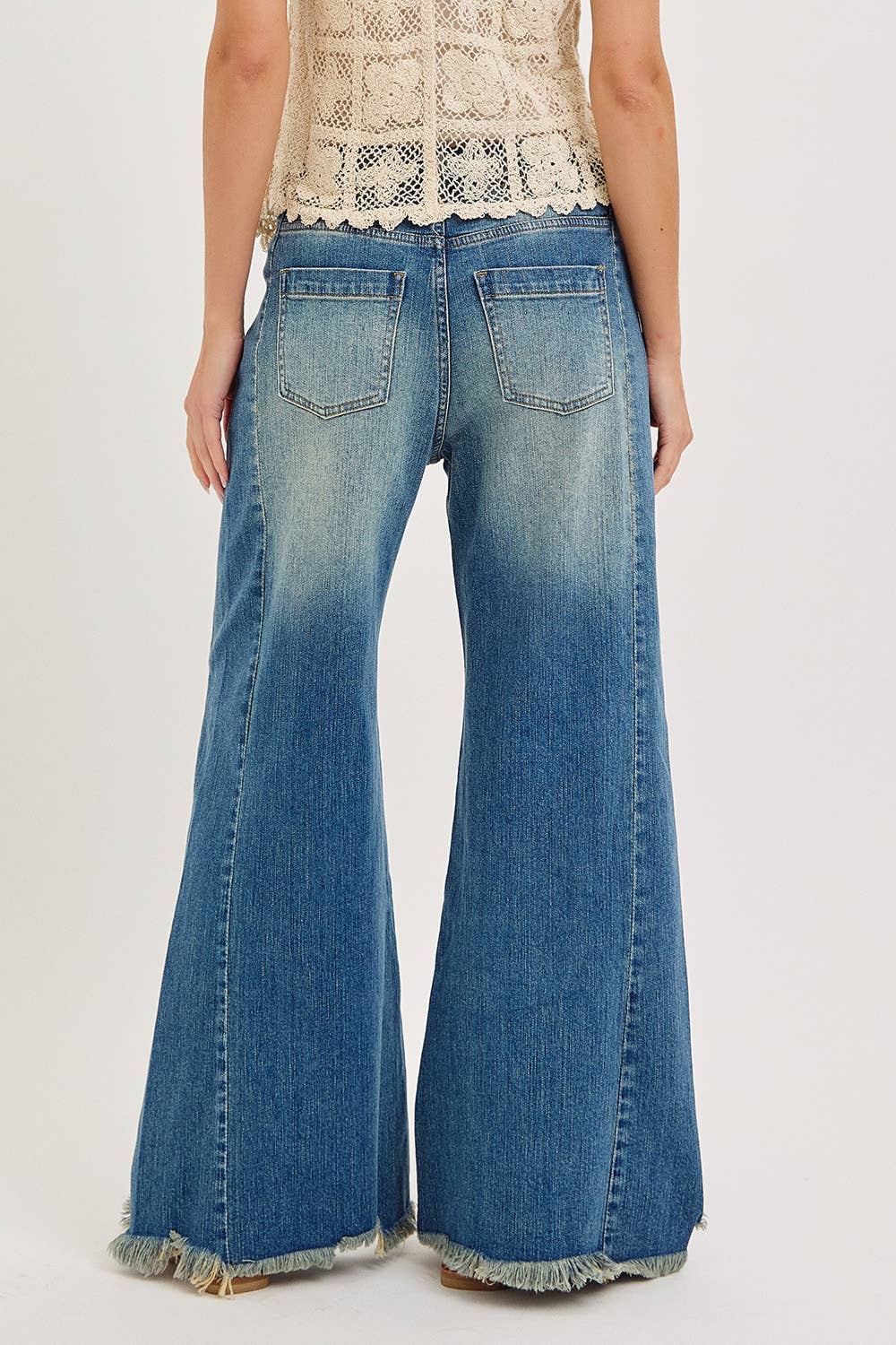Mid-Rise Wide-Leg Denim Jeans