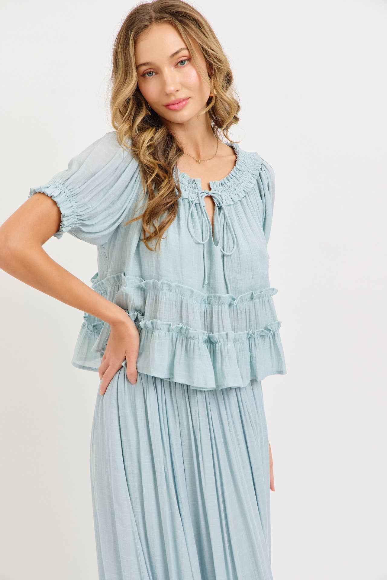 Misty Blue Blouse