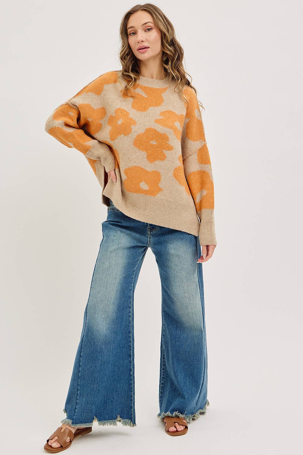 Mid-Rise Wide-Leg Denim Jeans