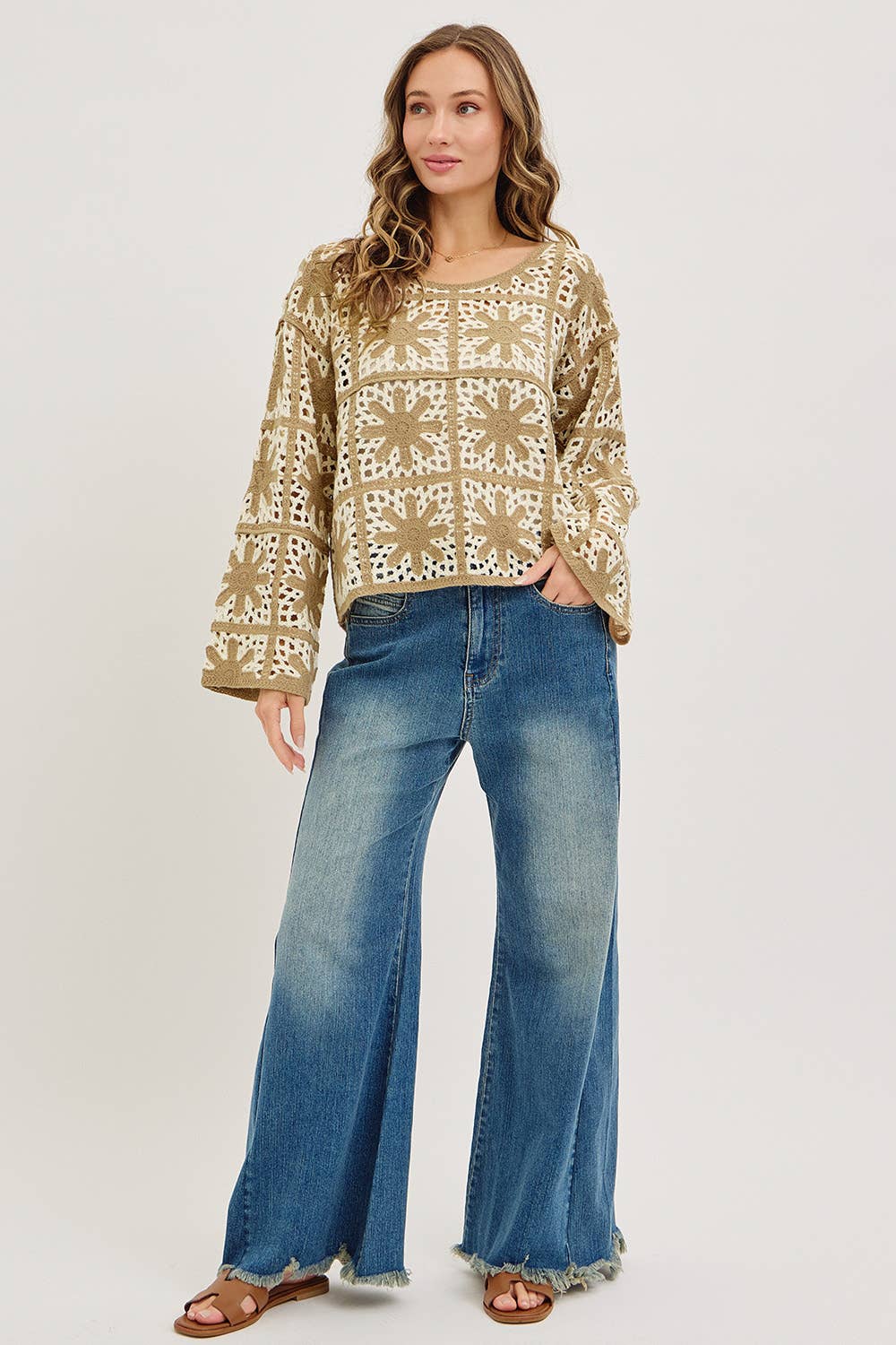 Mid-Rise Wide-Leg Denim Jeans