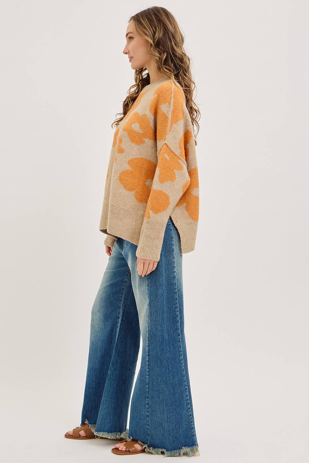 Mid-Rise Wide-Leg Denim Jeans