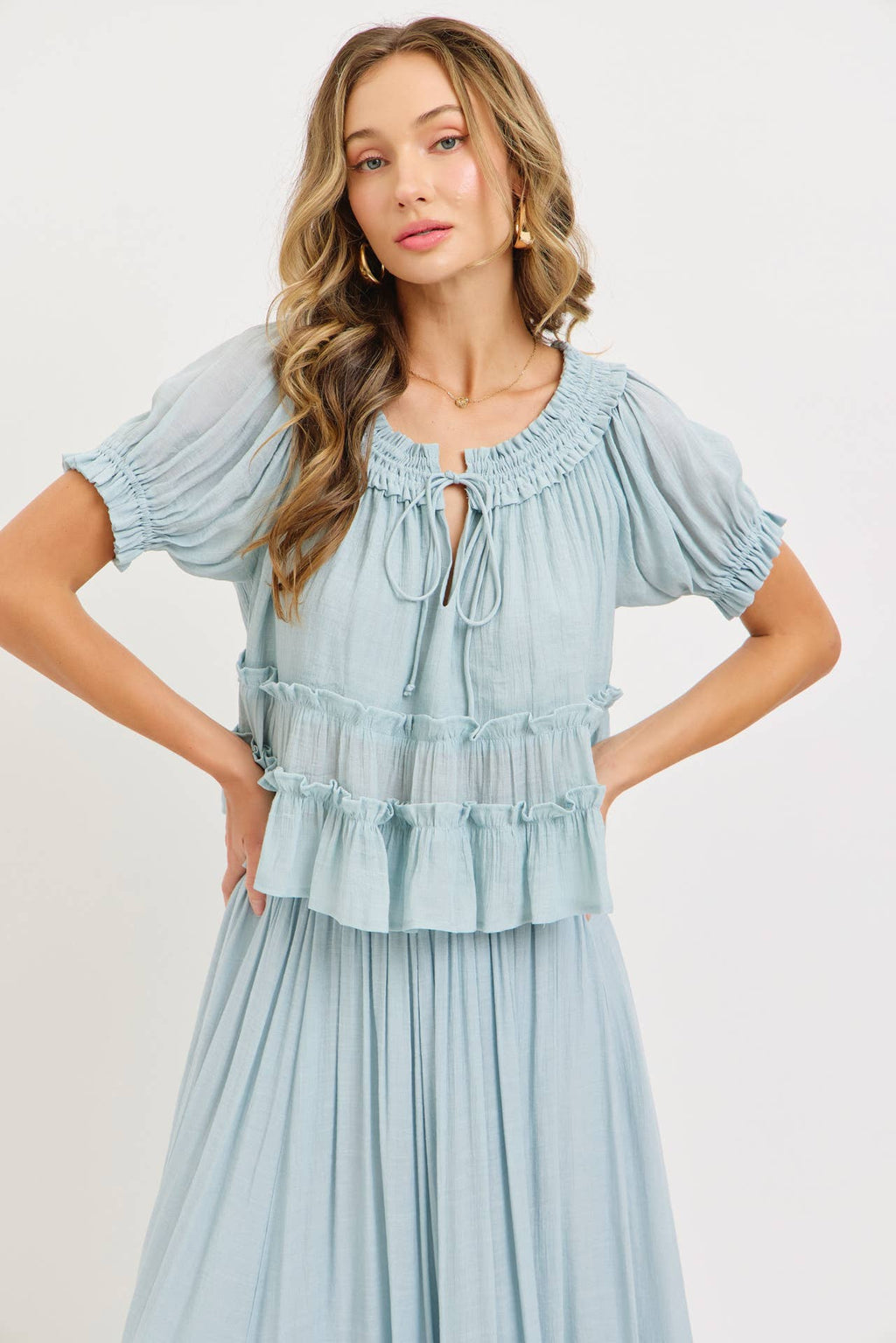 Misty Blue Blouse