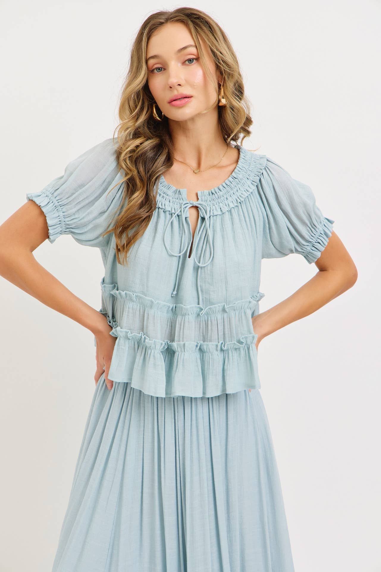 Misty Blue Blouse
